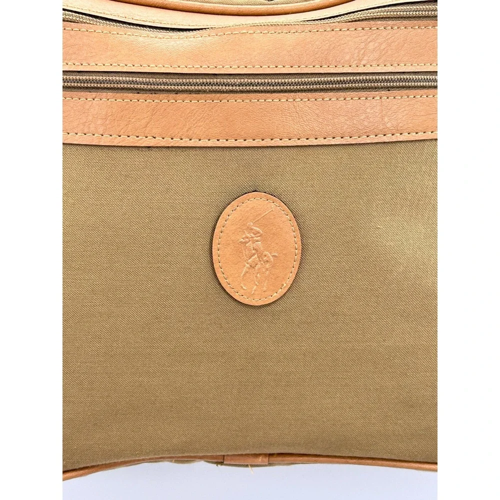 U.S. Polo Assn Canvas Messenger Bag Tan Crossbody Laptop Travel Unisex Heritage